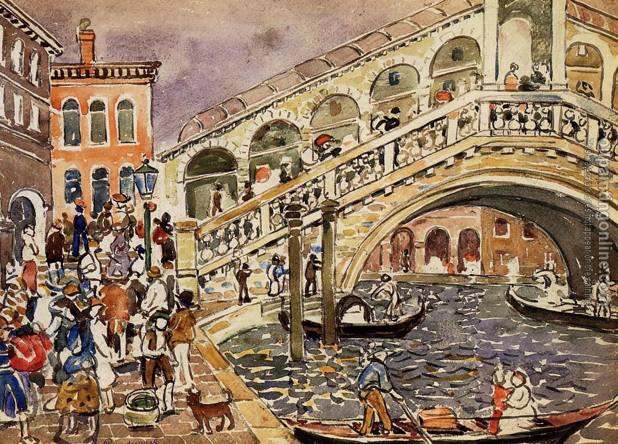 Prendergast, Maurice Brazil - Rialto Bridge, Venice